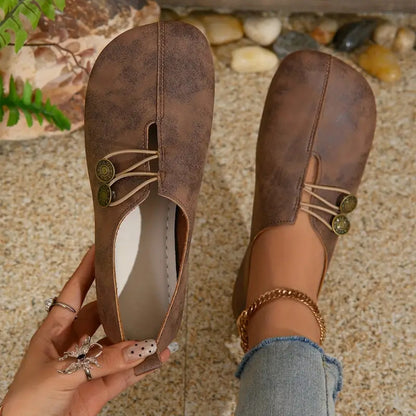 2025 Summer New Soft Flat Casual Single Shoes Women's Round Toe Slip-on Plus Size Women's Shoes, Women Shoes