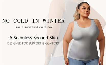 Plus Size - Directional Development Vest Big U Beauty Back 2-In-1 Comes with Coasters Pit Ribbed Base Vest to Wear Outside