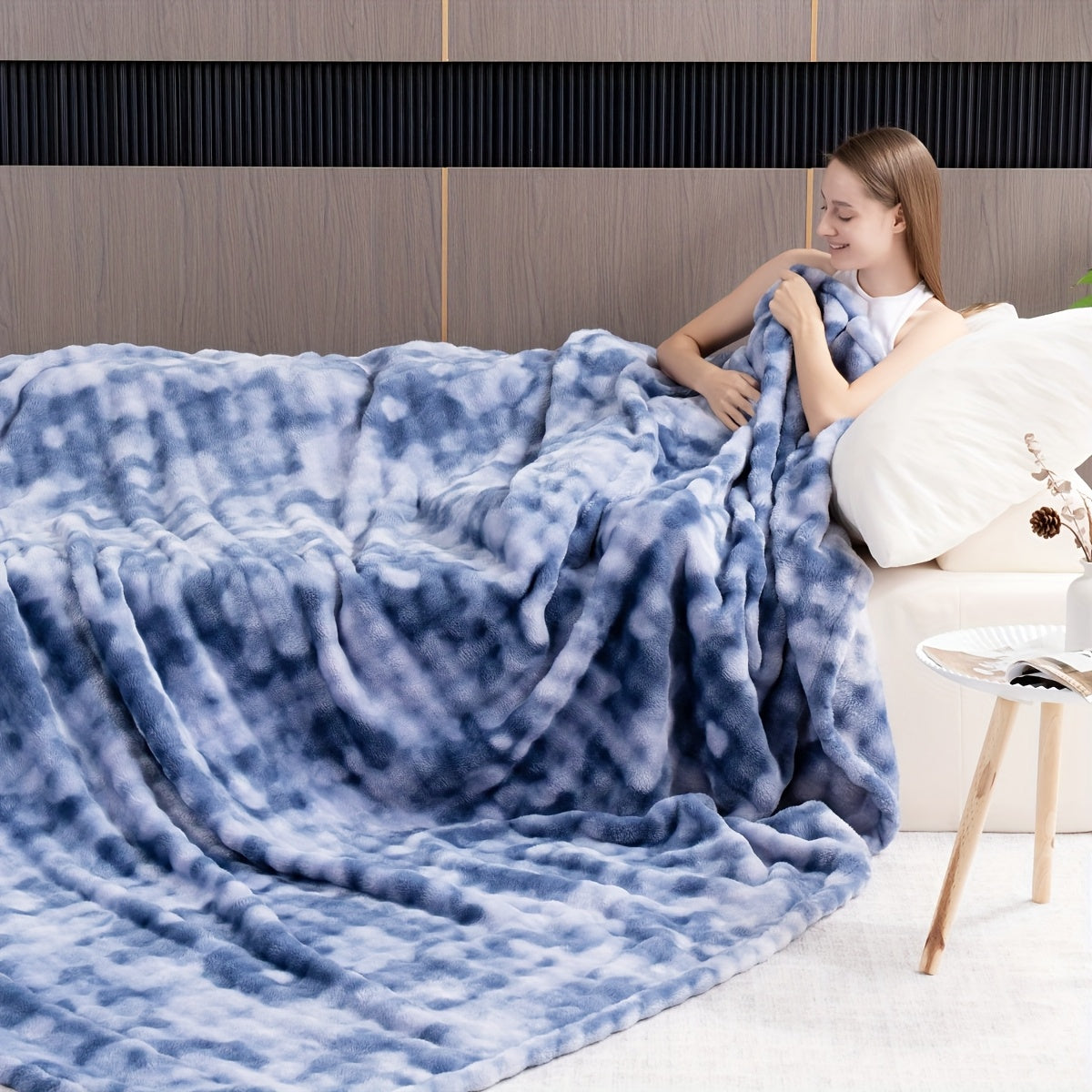 Soft Cozy Faux Rabbit Fur Blanket Versatile Home Warm Throw for Nap Air Conditioning Kids' Blankets Office Outdoor Camping Travel Pet All Season Machine Washable Ideal Christmas Gift