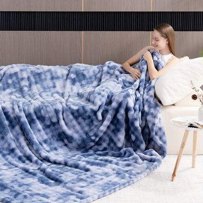 Soft Cozy Faux Rabbit Fur Blanket Versatile Home Warm Throw for Nap Air Conditioning Kids' Blankets Office Outdoor Camping Travel Pet All Season Machine Washable Ideal Christmas Gift