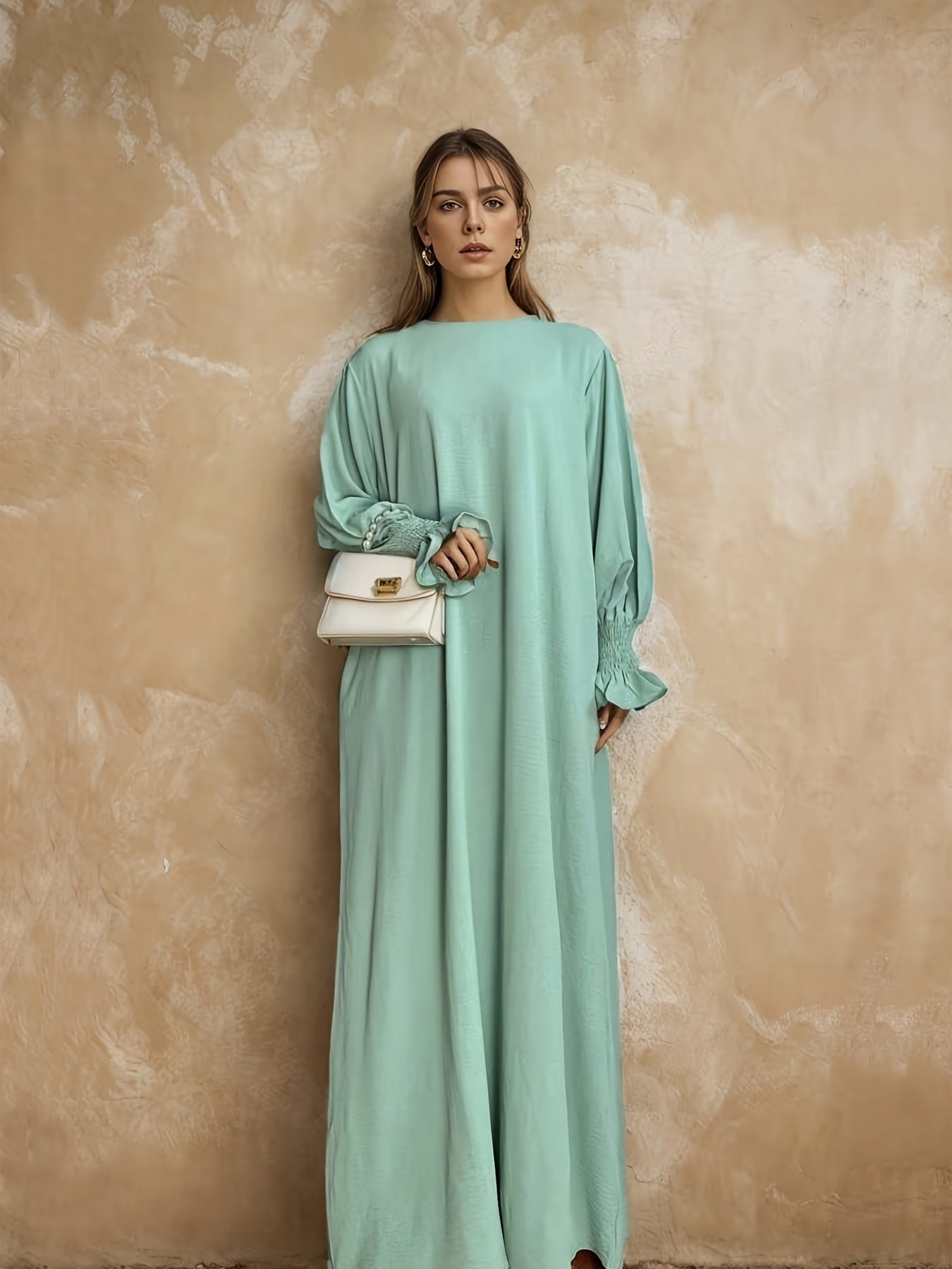 Soft Crepe Material with Pocket Mulim Lady Abaya Prayer Abaya