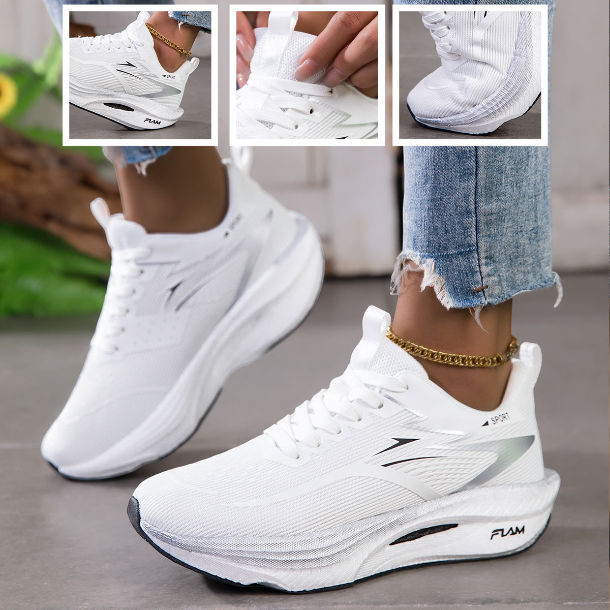 Breathable Sports Running Shoes for Women, Suitable for Daily Fitness And Outdoor Jogging. Stylish And Casual Shoes with Soft Soles And Light Weight, Perfect for Running in The Park Or Commuting. Available in Sizes 35-45., Women Shoes, Sneakers