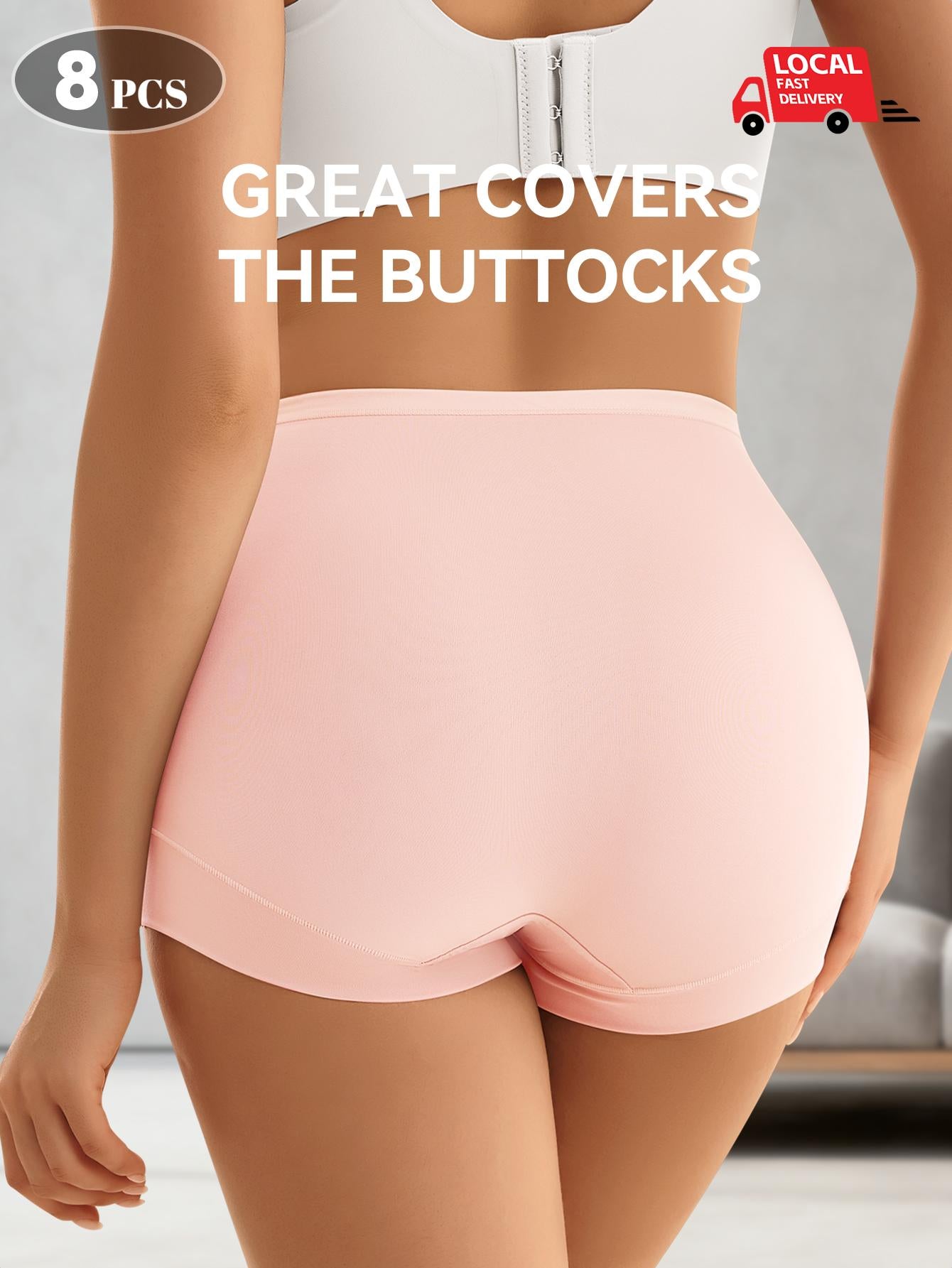 8-Pair High-Waisted Women'S Lace Underwear. The Lace Is Made of a Flower Pattern And Is Both Sexy And Breathable. The Wide Waistband And Flat Crotch Design Helps to Flatten The Abdomen And Lift The Buttocks. It Is Suitable for Couples' Date Outfits.