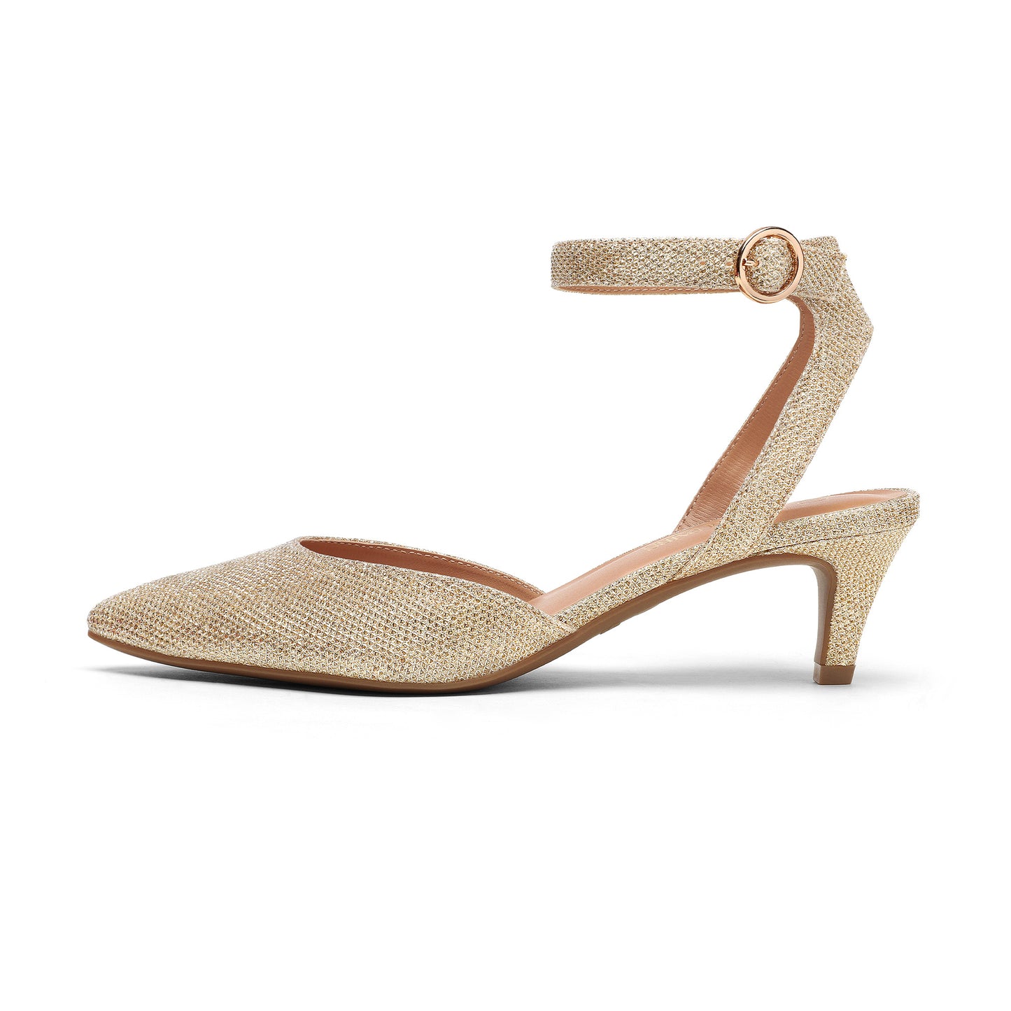 Kitten Heels for Women Low Heel Dress Shoes Wedding Dress Closed Toe Pump Shoes Low Kitten Heels Dress Pumps Wedding Evening Formal Elegant Closed Toe Shoes for Women Bride