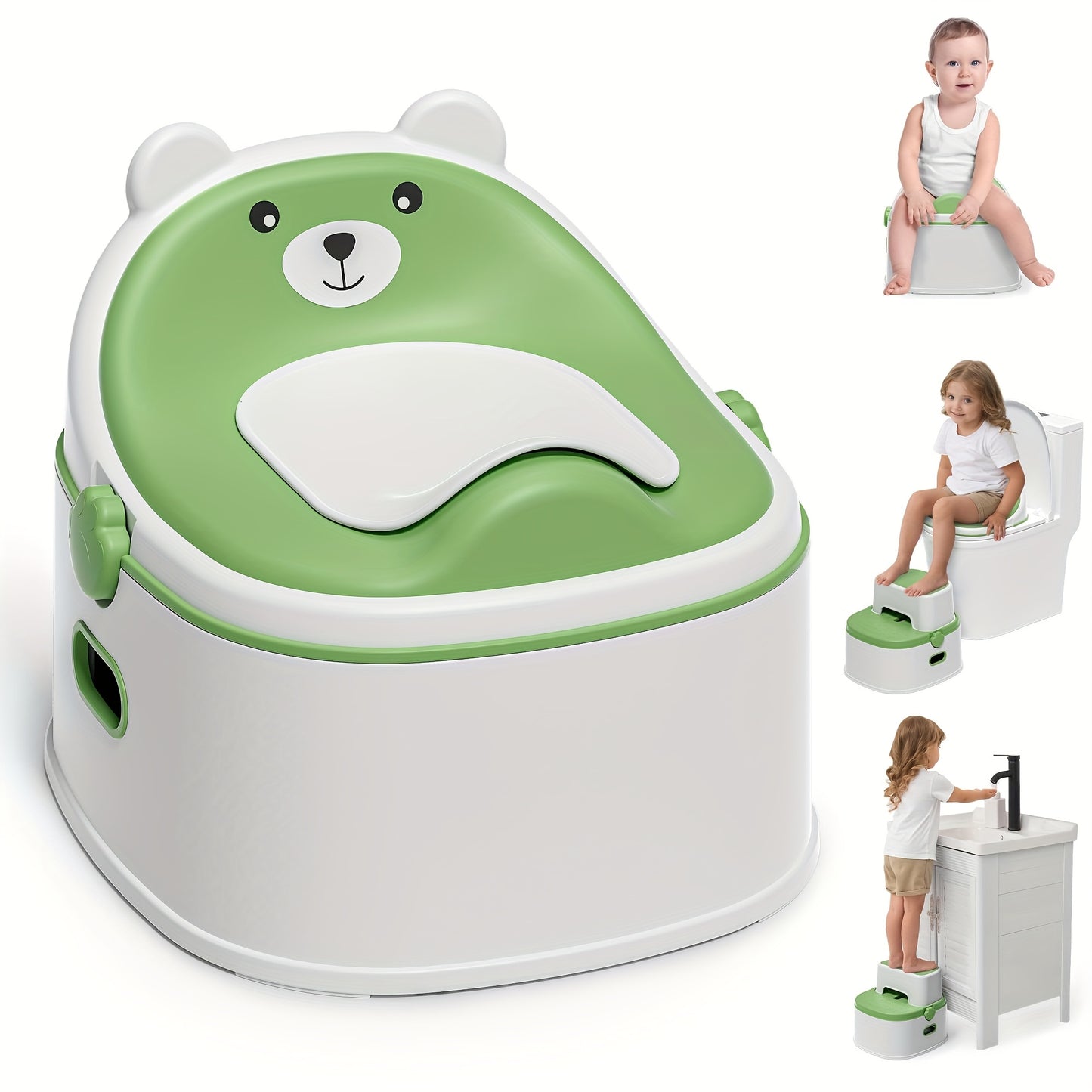 3-in-1 Potty Training Toilet - Seat and Step Stool