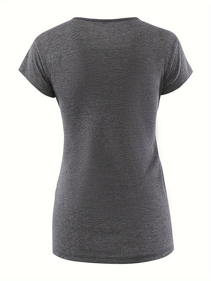 Set of 3 Women'S Short Sleeve Maternity Tops with Side Ruching for Breastfeeding