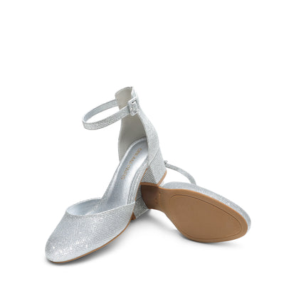 Women's Closed Round Toe Low Block Heels Ankle Strap Chunky Heel Pumps Dress Wedding Office Party Shoes Closed Toe Heels for Women Heels Closed Round Toe Chunky Block Pumps Shoes