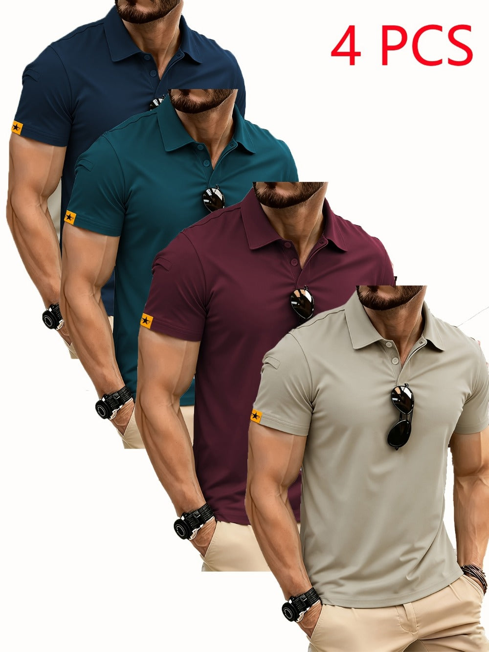 Men's Essential T-Shirt - Round Neck Short Sleeve Streetwear Style 741093