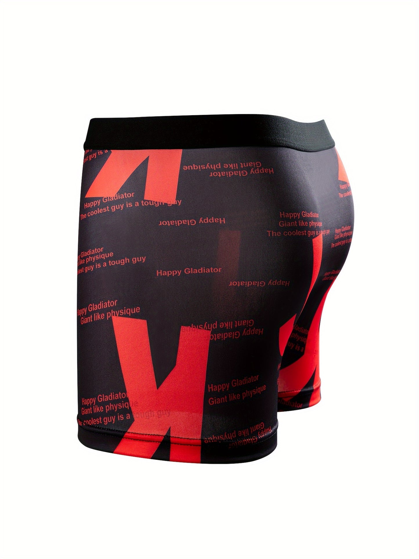 Set of 4 Men'S Long Boxer Briefs - Comfortable And Breathable Sports And Casual Underwear Featuring Lively Print Designs, with a Stretchy Elastic Waistband Made from a Suitable for Everyday Wear
