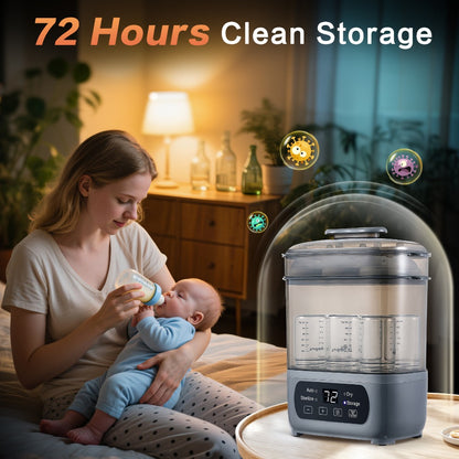 Bottle Sterilizer - Electric Steamer Dryer 4-in-1