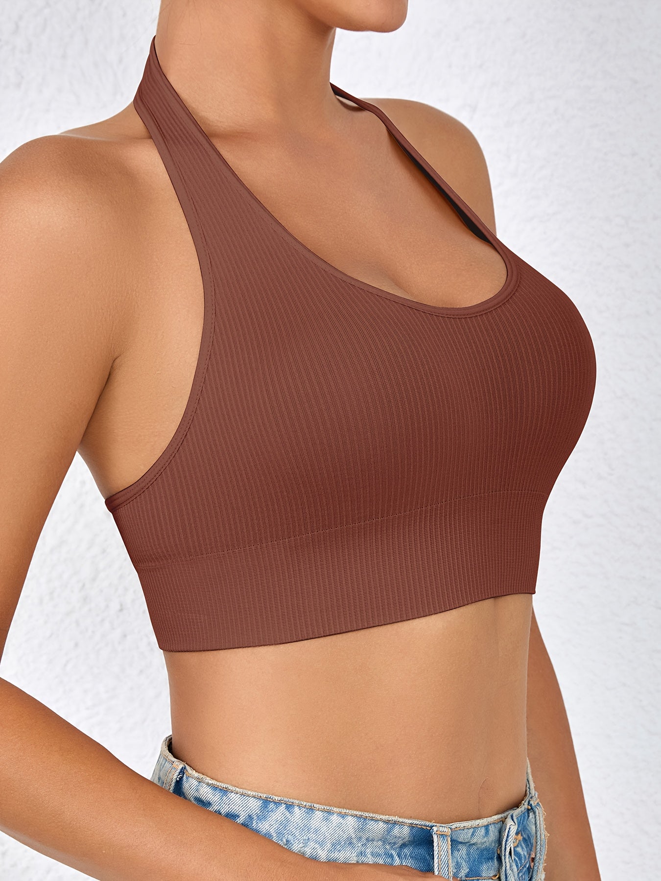 Set of 2 NADIA GO Women'S Seamless Sports Bras - Comfortable And Breathable Tops for Yoga And Workouts, Featuring a Racerback Design with Side Stripes, Available in Light Gray And Black, Sleeveless for Gym Activities, Running, And Pilates