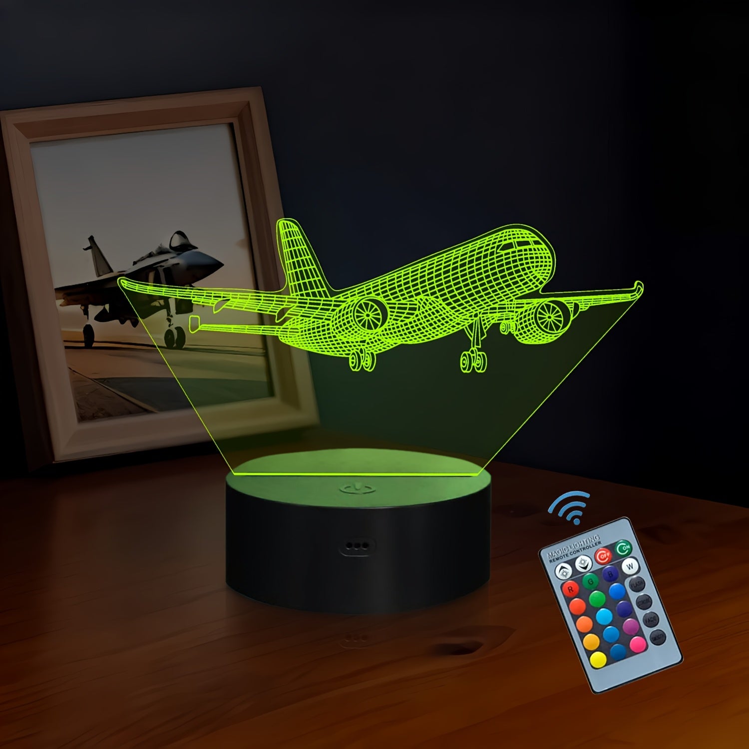 1pc Plug In Touch 16 Color Changing 3D Night Light Creative Desktop And Bedroom - product view 5