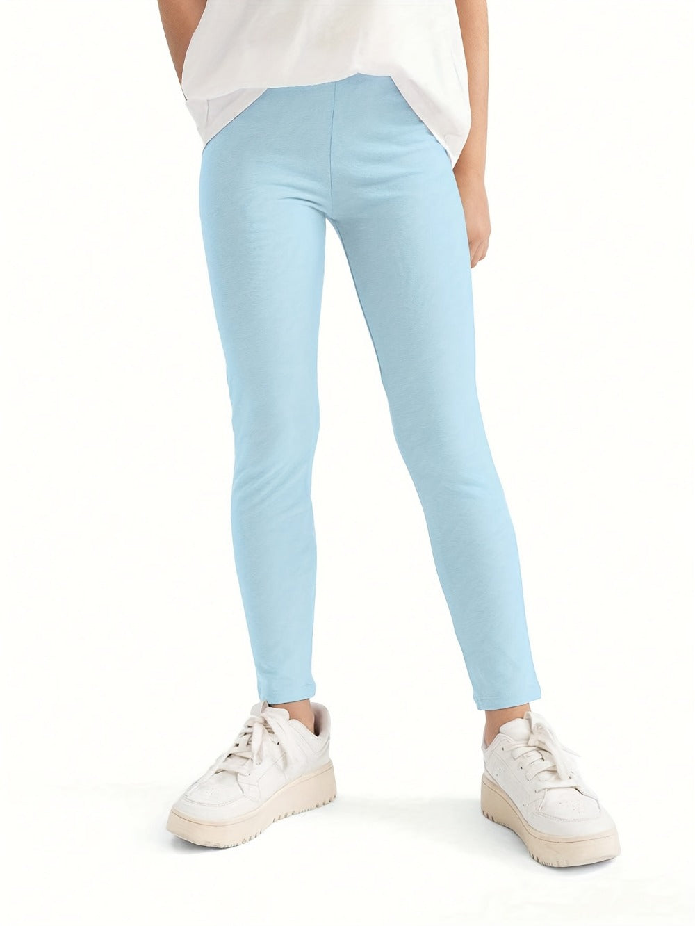 Girls' Solid Color Pants - Everyday Style