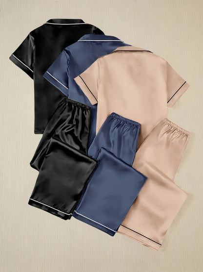 Unisex Pajama Set - Satin Style 61189