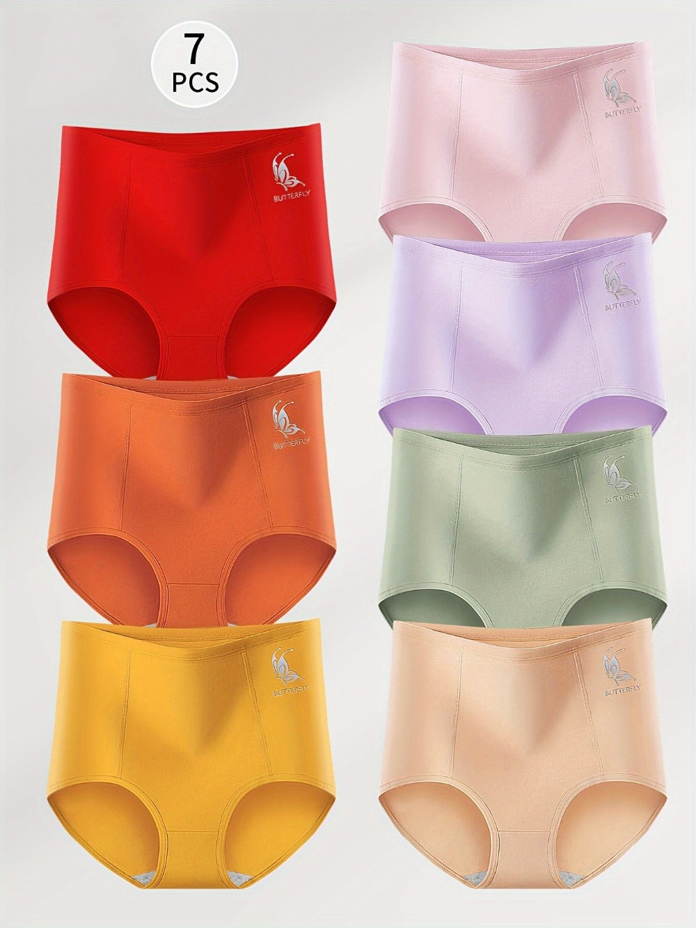 Women’s 7-Pack High-Waist Briefs - Breathable Daily Comfort
