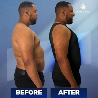 Men's Plus Size Compression Shirt – Sleeveless Crew Neck