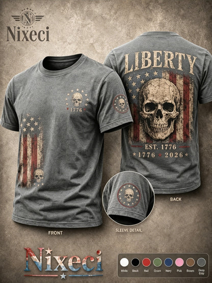 Grey Cotton Printed T-Shirt - product view 12