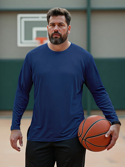 3 Men's Extended T-shirts, Breathable And Comfortable Fabric, Suitable for Casual Sports, Home Wear, Valentine's Day Gift, PLUS SIZE