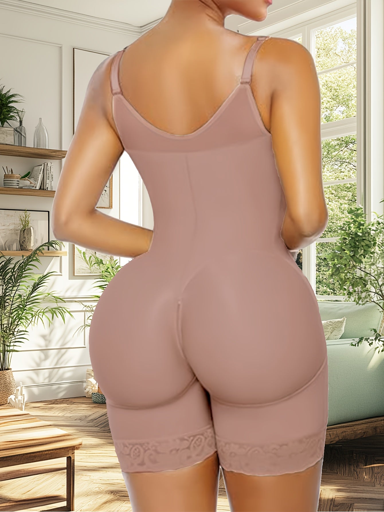Women's Shapewear Tummy Control and Butt-Lifting Body Shaping Pants with Zippered Gusset and Detachable Shoulder Straps, the Top Choice for Summer Outfits, Waist and Abdomen Shaping Belt