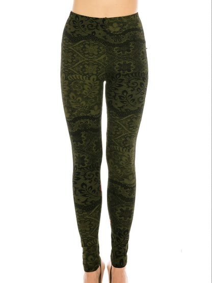 The Leggings Women's Fashion Printed Fashion Leggings Regular Workout