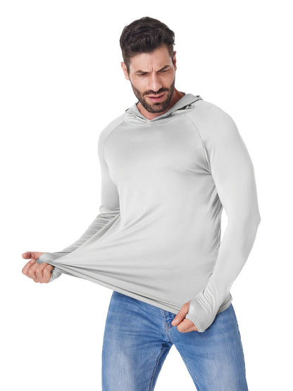 5-pc Men'S Athletic Hoodies Long Sleeve Fishing Shirts for Men Shirts Lightweight Rash Guards