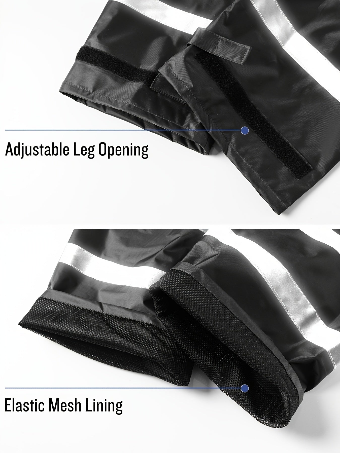 Men's Rain Suit High Visibility Reflective Work Rain Jacket Pants For All Sport Farm Fishing Motorcycle
