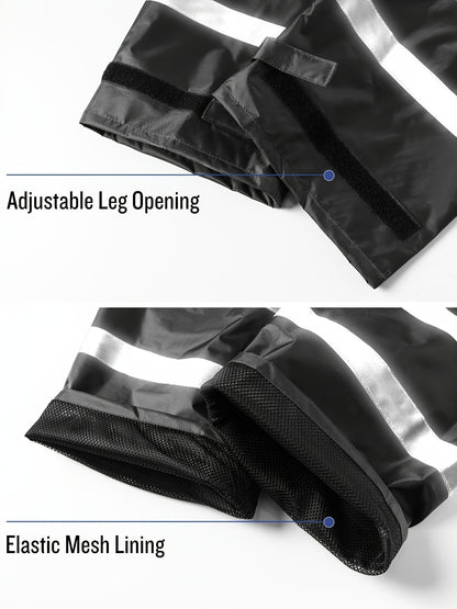 Men's Rain Suit High Visibility Reflective Work Rain Jacket Pants For All Sport Farm Fishing Motorcycle