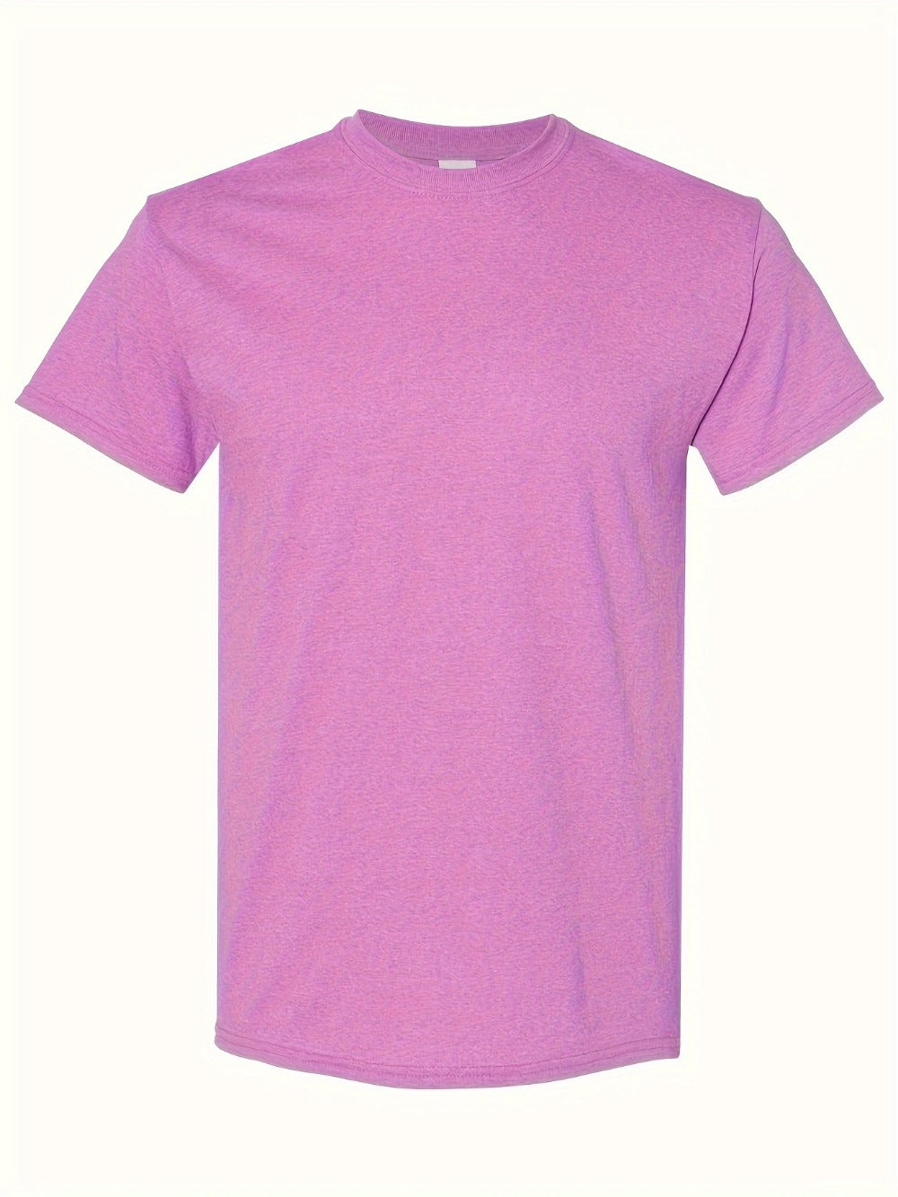 Men's Solid Color T-Shirt - Classic Neck Short Sleeve 079589