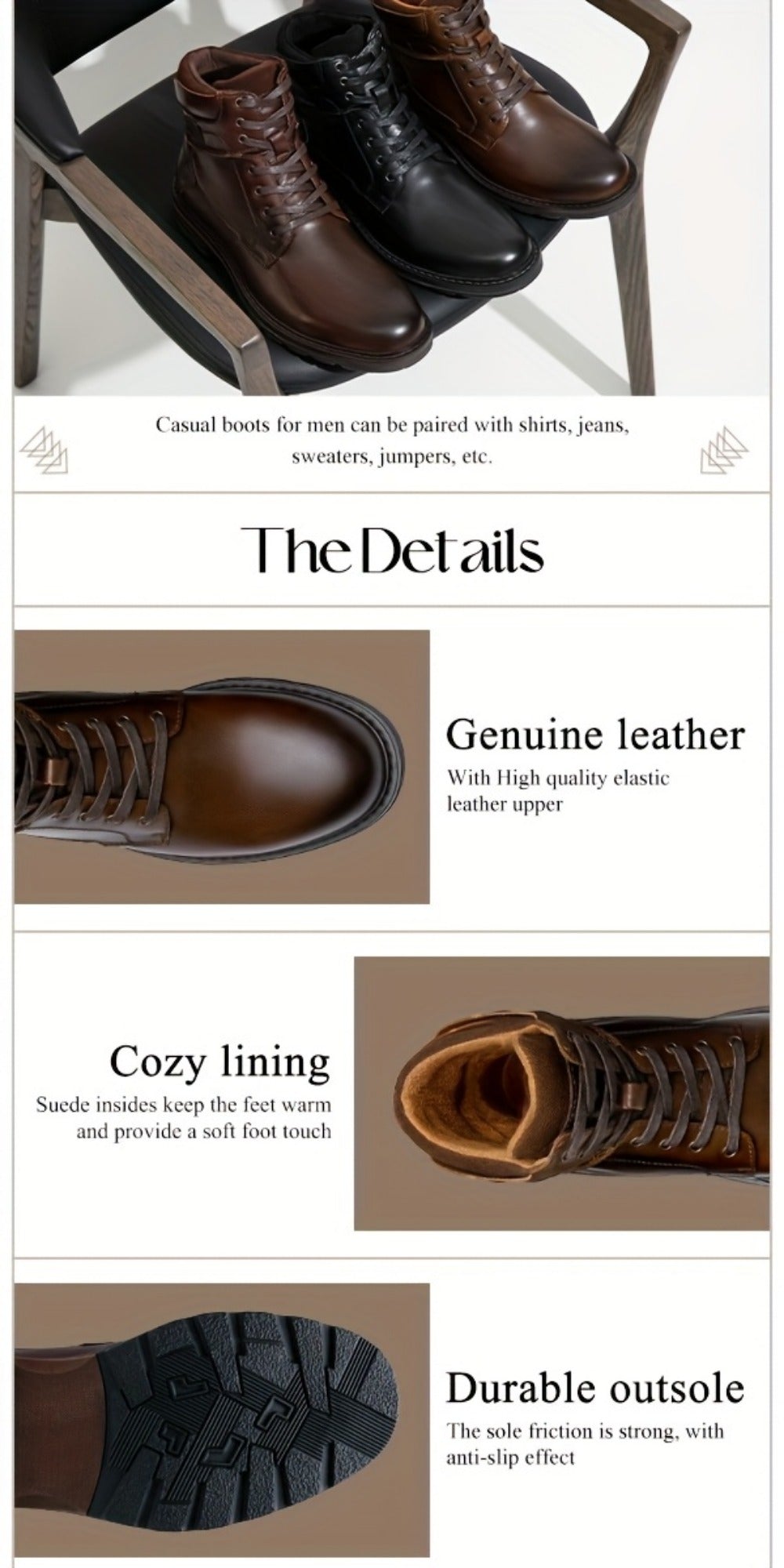Men's Chukka Boots - Casual Ankle Boot Style 385381