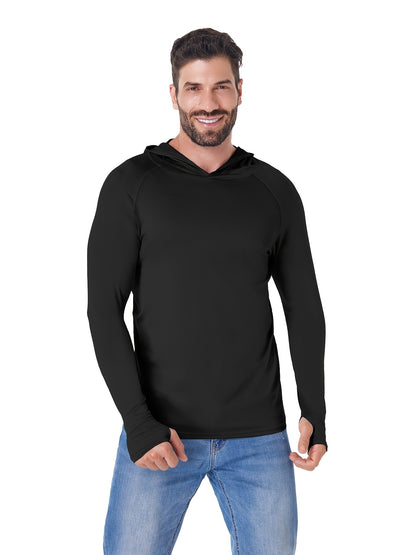 5-pc Men'S Athletic Hoodies Long Sleeve Fishing Shirts for Men Shirts Lightweight Rash Guards