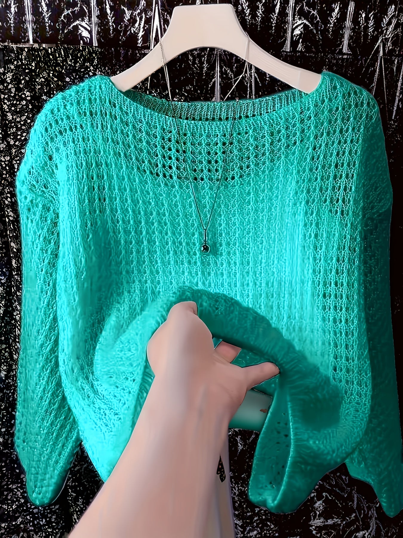 2026 Women'S Hollow Out Sweater Cardigan Long Sleeve Open Front Crochet Cover Up Lightweight Casual Layering Outerwear Soft Top For Spring Fall Winter Resort Wear