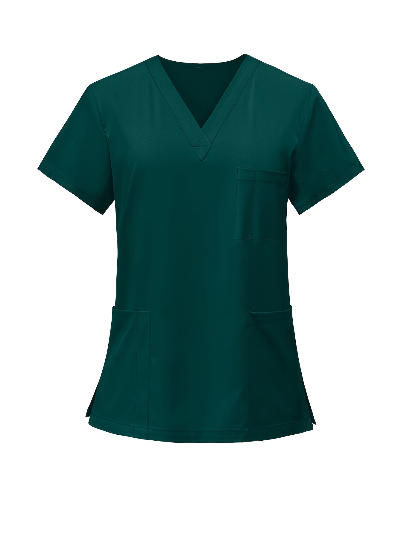 [2pcs Scrub Suit Set] Ships From The United States] 2pcs Set Scrub Suit Set for Women Modern V-neck Top T-shirt & Tapered Leg Jogger Pants with Drawstring Nursing Uniforms Set Suitable for Pet Hospitals, Dental Clinics, Nursing Work, Etc