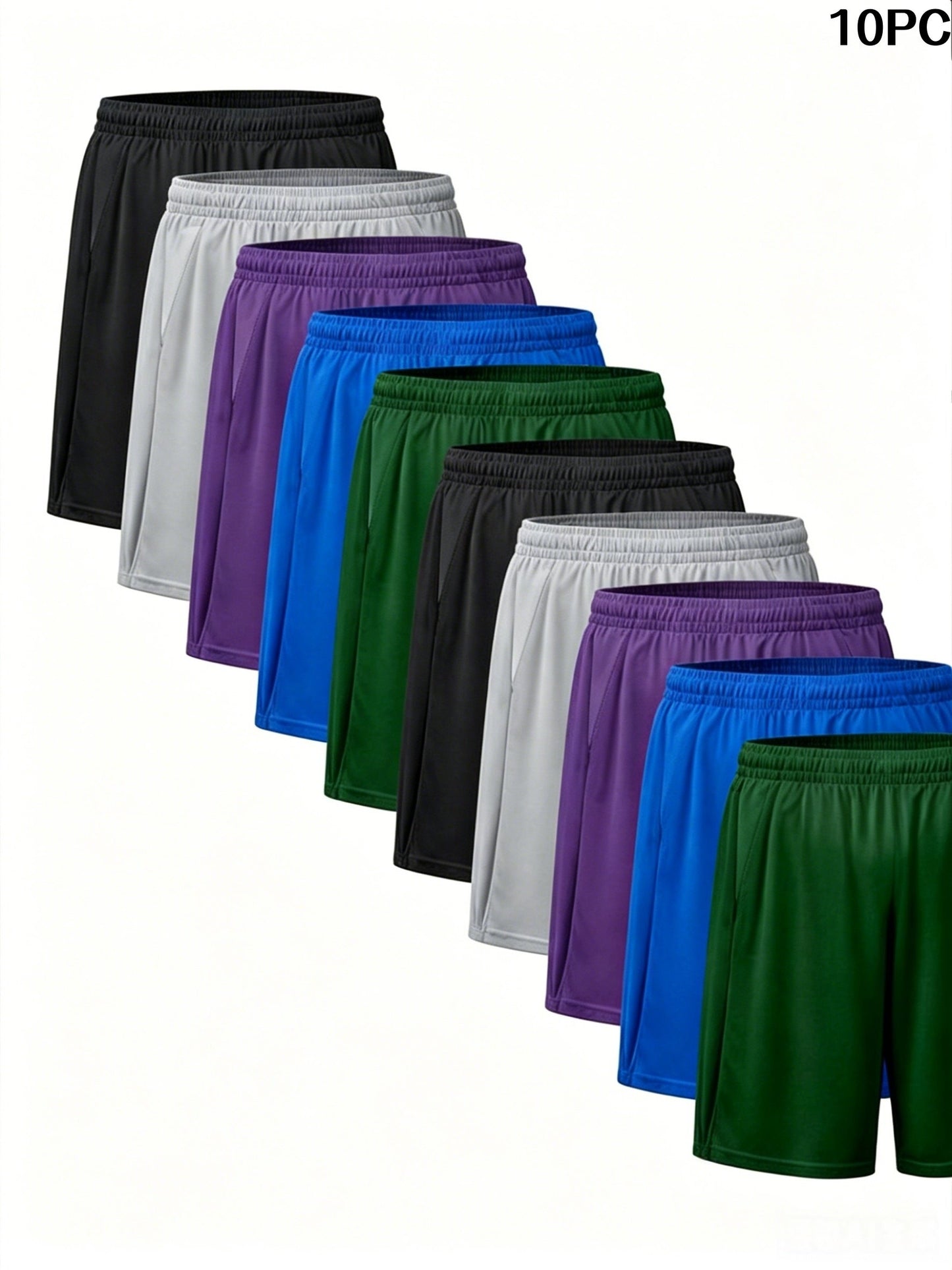 10-pc Men'S Casual, Loose-Fitting, Quick-Dry Pants: Lightweight, Breathable Men'S Pants with an Elastic Waistband, Loose Fit, And Pockets - Perfect for Everyday Wear at Home