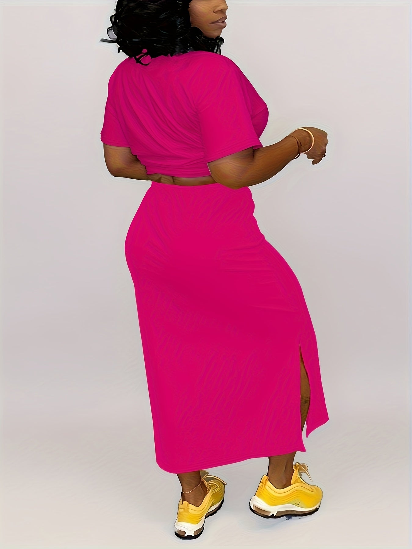 Red Short-Sleeve Skirt - product view 19