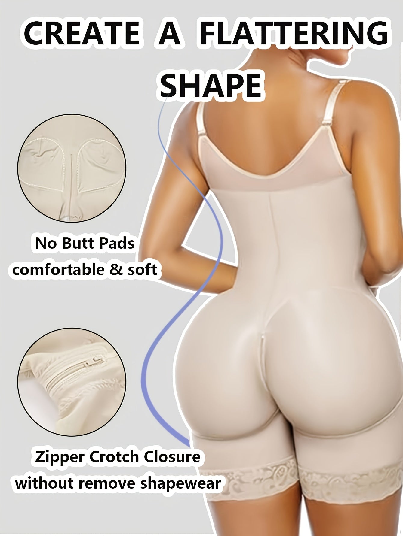 Women's Sports Yoga Shaper: Tummy-Tucking, Butt-Lifting, And Body-Sculpting Pants with Zipper, Detachable Straps, And Zipper Crotch; Gym And Casual Workout Tummy-Tucking Shaper; Top Summer Choice for Tummy Control; Waist And Abdominal Shaping Band