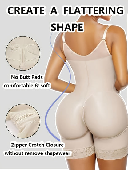 Women's Sports Yoga Shaper: Tummy-Tucking, Butt-Lifting, And Body-Sculpting Pants with Zipper, Detachable Straps, And Zipper Crotch; Gym And Casual Workout Tummy-Tucking Shaper; Top Summer Choice for Tummy Control; Waist And Abdominal Shaping Band