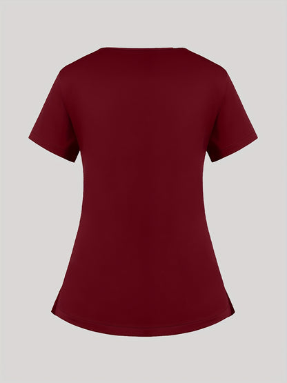 Women'S V-Neck Frosted Breathable Uniform Hand Washing Workwear Brush Hand Clothes Top