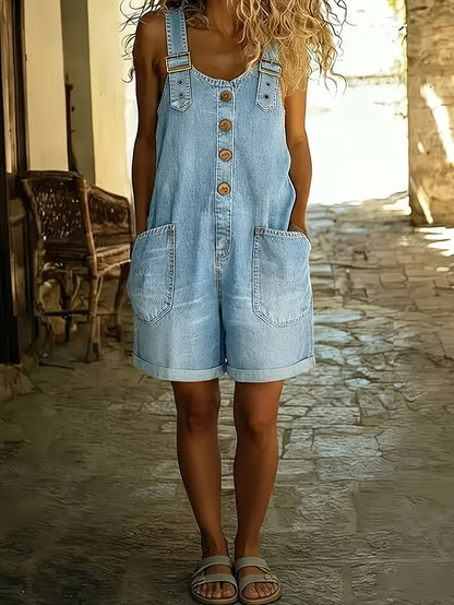 Women's Black Denim Shorts - product view 6