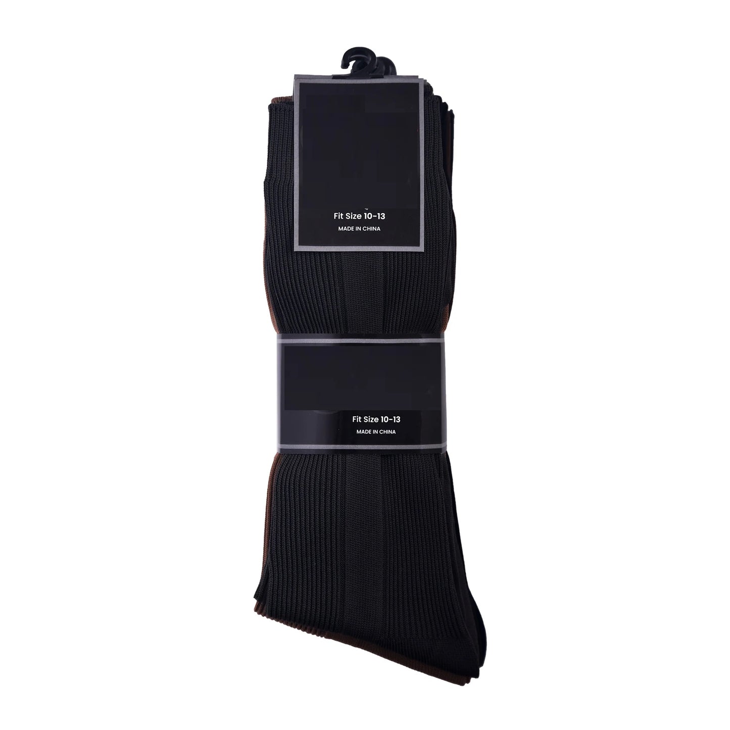 6 PAIRS MEN'S DRESS SOCKS IN BLACK