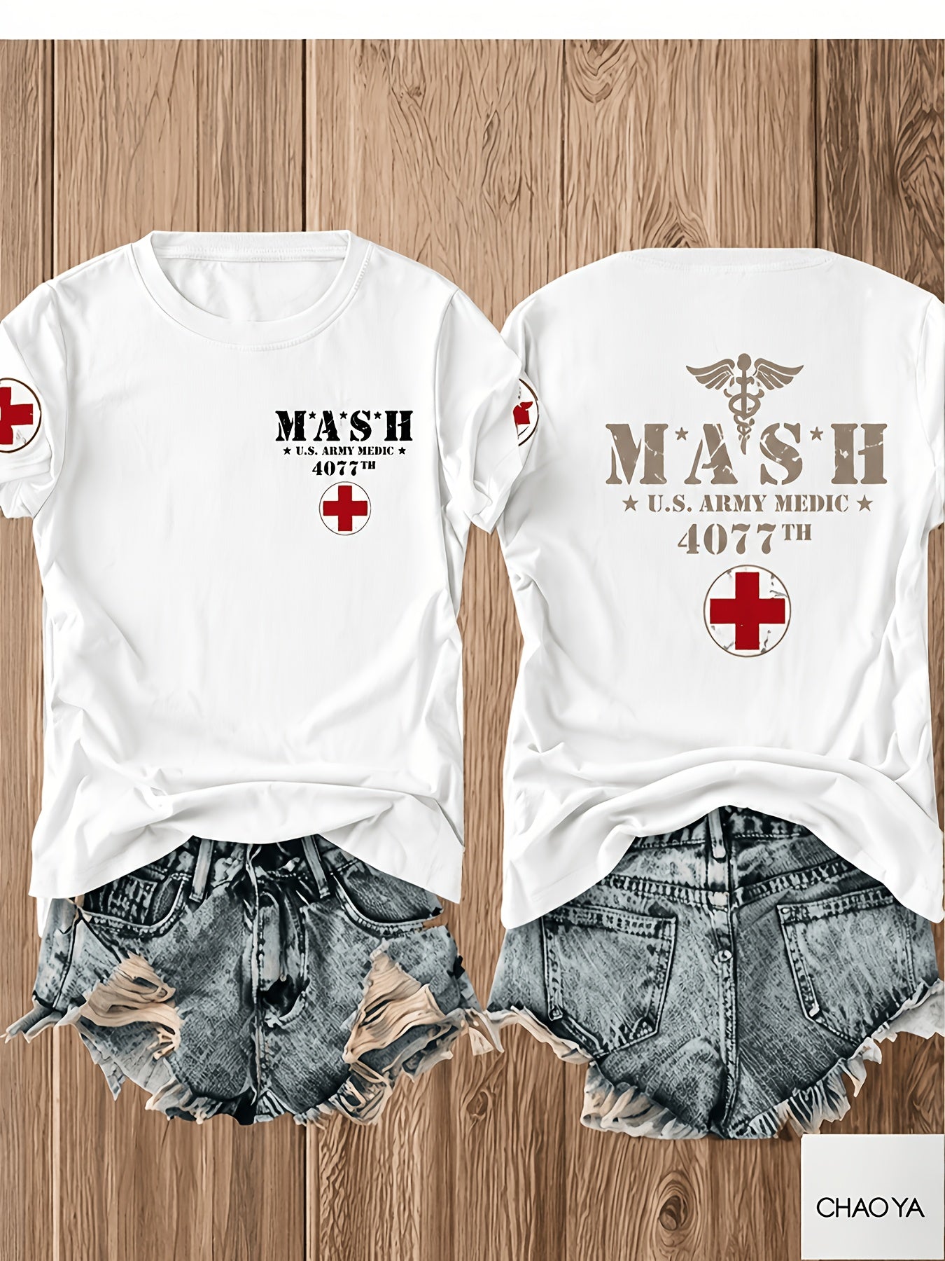 White Printed T-Shirt - product view 5
