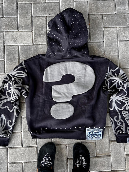 Couple Matching Y2K Letter Print Destroyed Hoodie | Unisex Oversized Zip Up Or Pullover Sweatshirt | Harajuku Hip Hop Streetwear Hoodie for Men And Women | Trendy Casual Autumn Winter Fashion Outerwear | Loose Fit Graphic Jacket Top