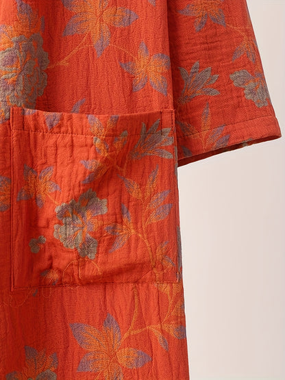 A Fashionable Thin Bathrobe, Plain Weave Gauze Bathrobe, Pure Fabric, Wearable Bath Towel, Quick Drying And Absorbent, Swimming, Bathing, Beach Vacation, Adult Plus Size Gauze Nightgown, Can Be Worn Externally.