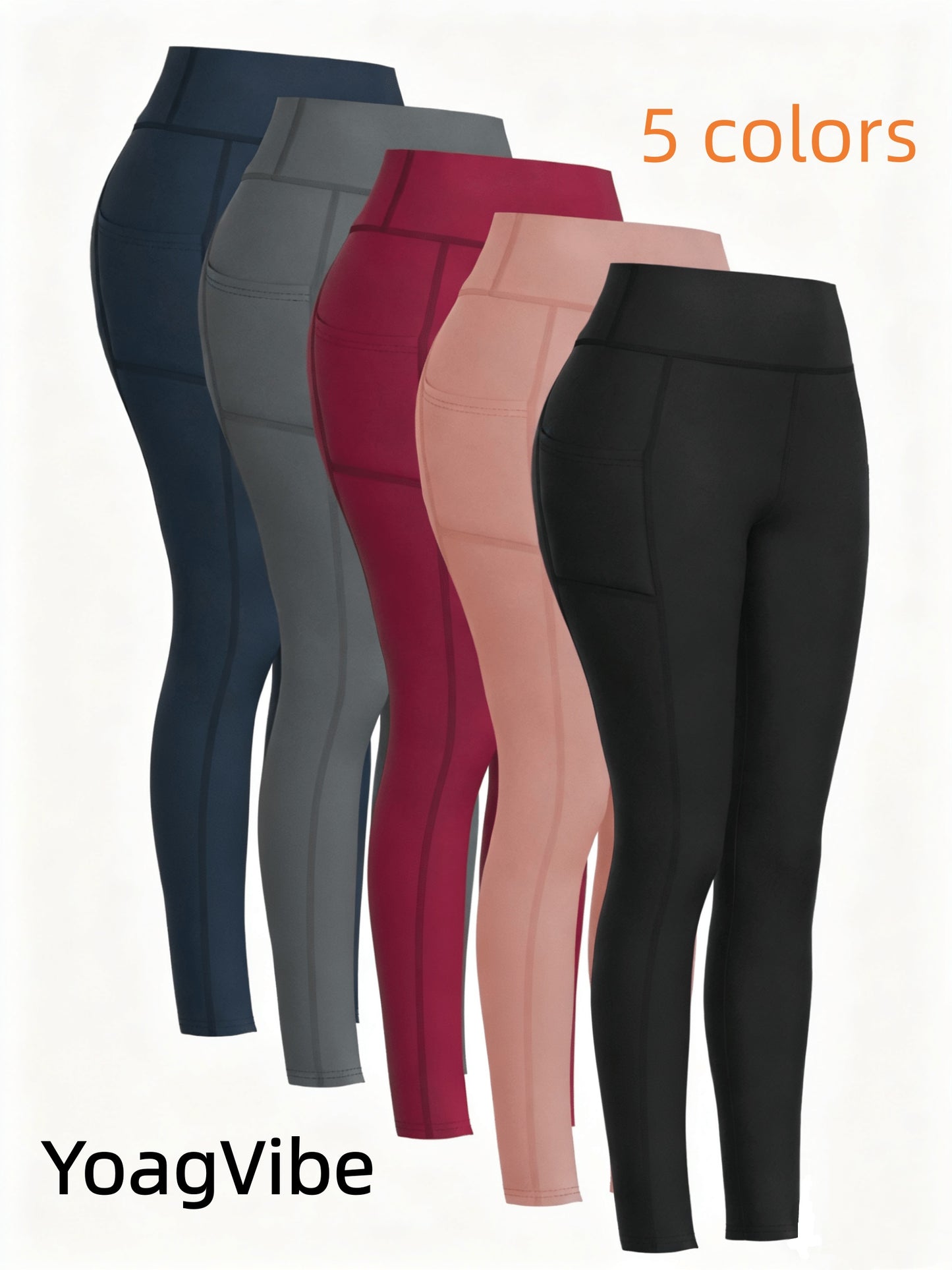 Women's Yoga Pants, High-Waist Stretchy Tummy Control Leggings, Breathable Athletic Pants for Fitness, Cycling, and Yoga, Suitable for Outdoor Sports