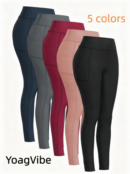 Women's Yoga Pants, High-Waist Stretchy Tummy Control Leggings, Breathable Athletic Pants for Fitness, Cycling, and Yoga, Suitable for Outdoor Sports
