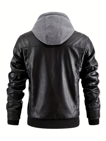 Men'S Stylish Jacket Featuring a Hood with Drawstrings, Several Zippered Pockets, Comfortable Ribbed Cuffs, Wind-Resistant for Outdoor Use, Perfect for Casual Streetwear, Suitable for Everyday Outings, And Makes an Excellent Gift