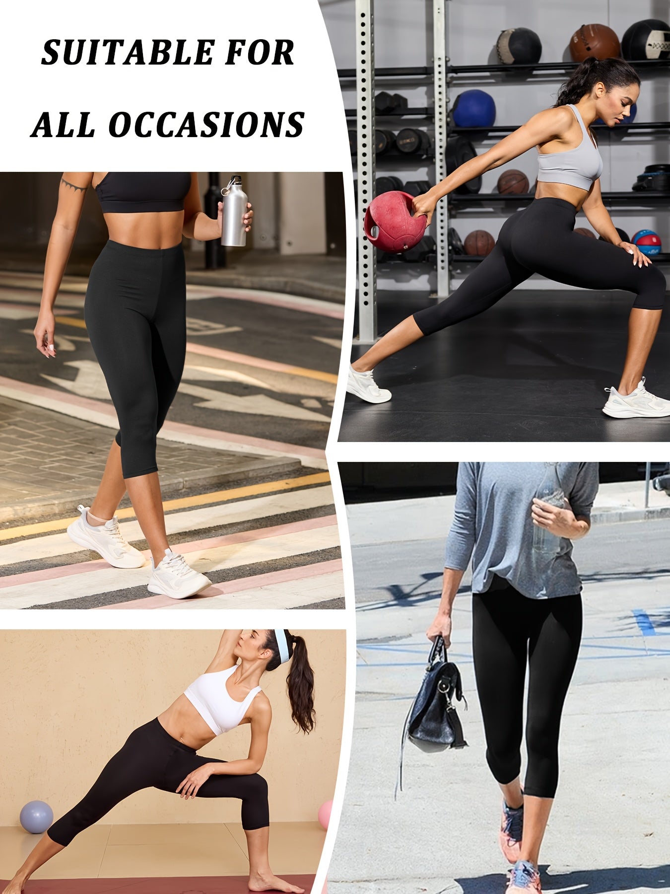 Women's 5 Black Polyester Pants - product view 8