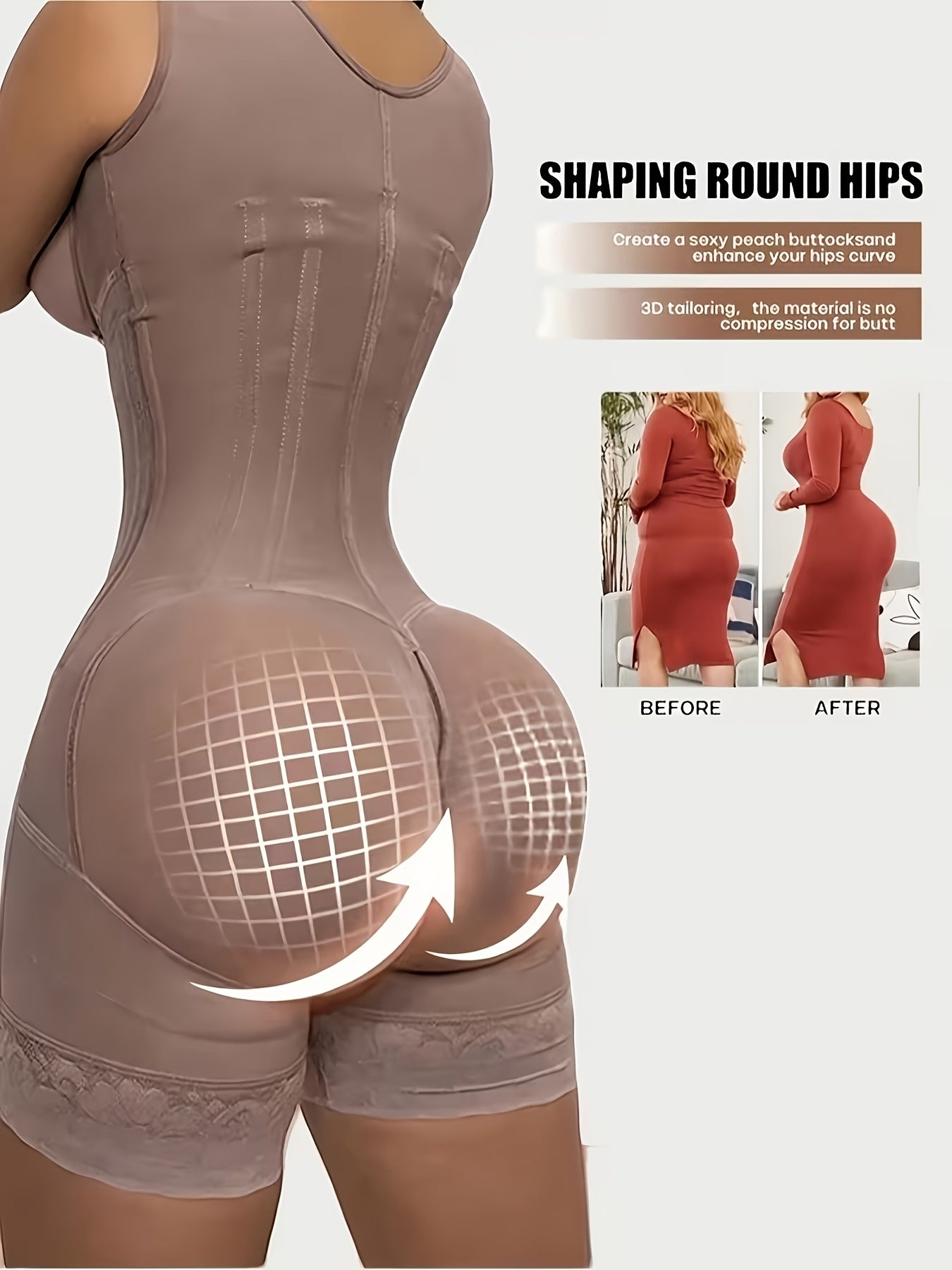 Women's Postpartum Shapewear Suitable for Pregnancy Belly, Tummy Control Corset with Bust Support & High Compression, Zipper & Hook Closure Bodysuit for Prenatal and Postpartum Care