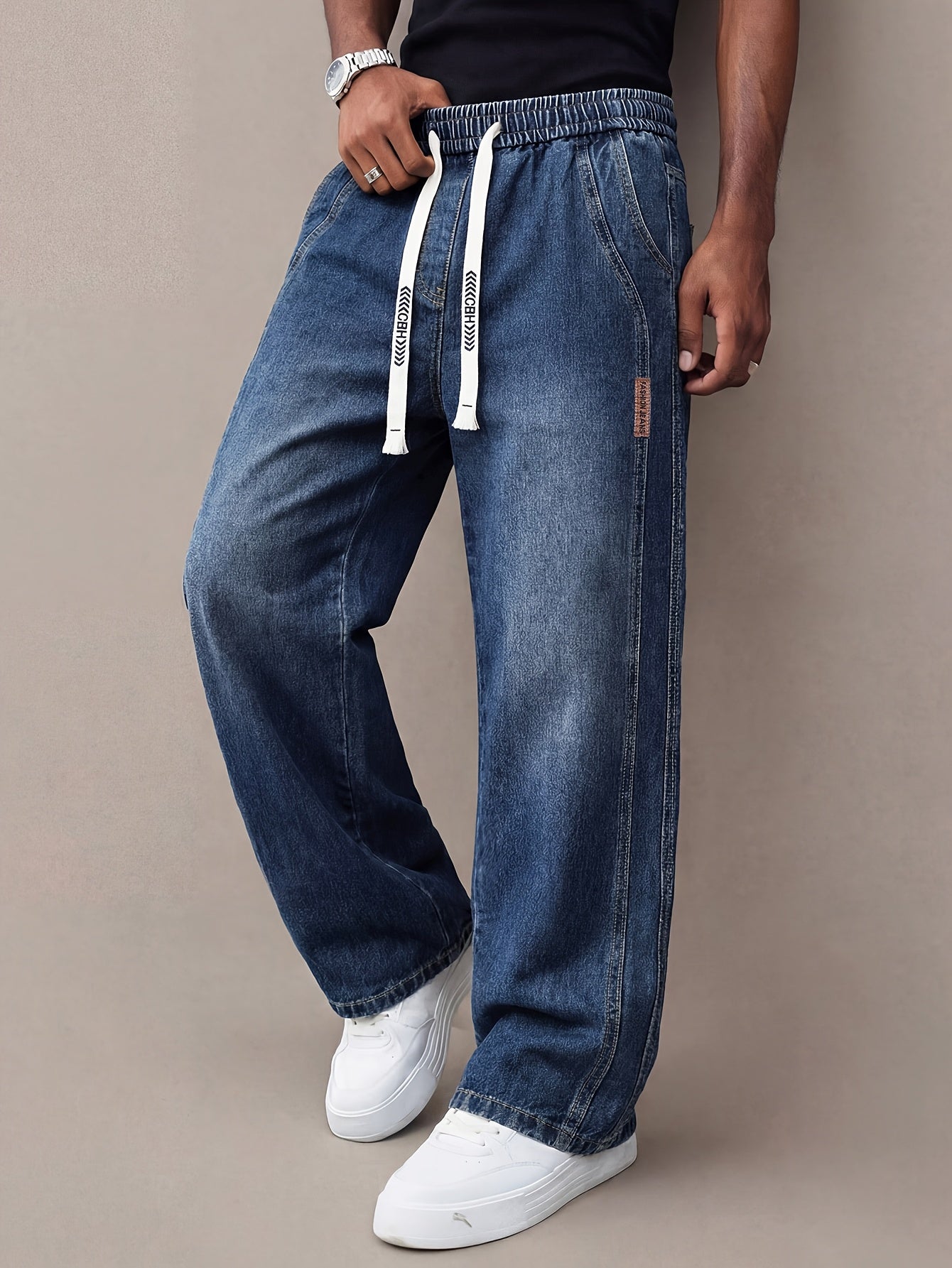 Jeans Men's Summer Wide And Thin Loose Straight Leg Men's Pants American Casual Simple And Versatile Long Pants Men