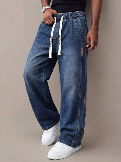 Jeans Men's Summer Wide And Thin Loose Straight Leg Men's Pants American Casual Simple And Versatile Long Pants Men