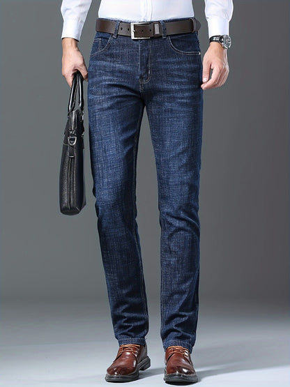 Men's Straight Leg Jeans - Vintage Wash Clean Finish Modern